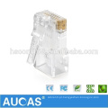 AMP cat5e utp banhado a ouro rj45 modular plug / 24awg blindado toolless 90 graus / keystone jack 8p8c conector de telefone